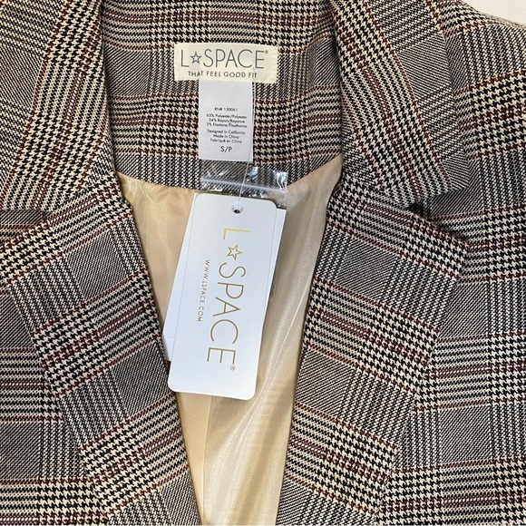 L*Space Nadia blazer Plaid About You NEW - Picture 6 of 10